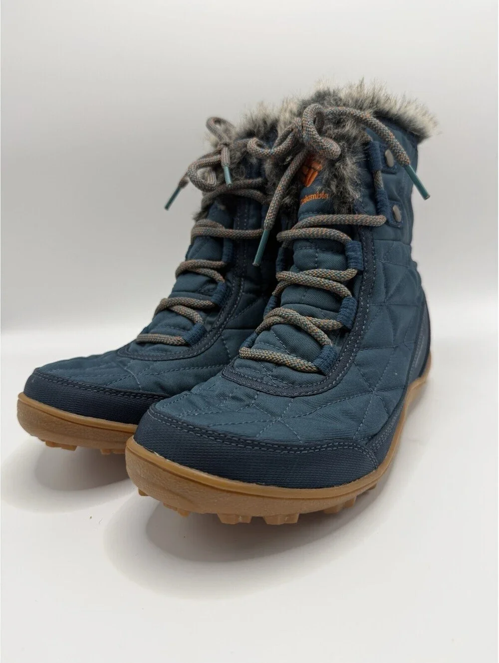 Columbia MINX SHORTY III ALTA Women's Boots Zinc/Desert Blue Sz 7 NWOB